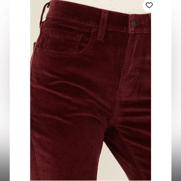 Women’s Levi’s 725 High Rise Corduroy Bootcut Pants Wine Burgundy Maroon 30 - Picture 5 of 8